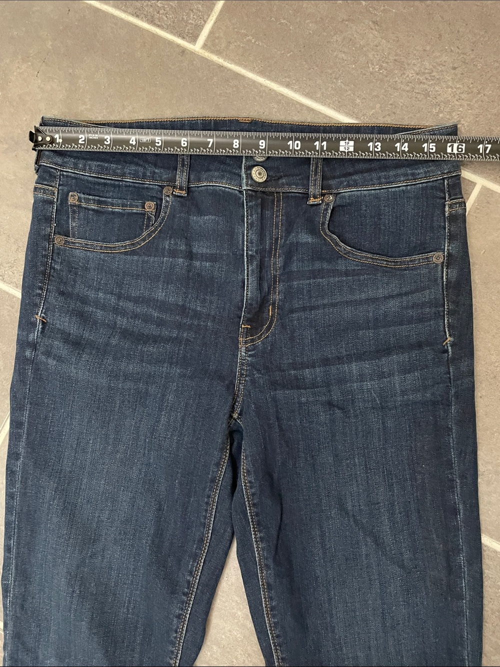 American Eagle Super Stretch Hi Rise Artist Flare Jeans size 12 Long - Picture 3 of 9